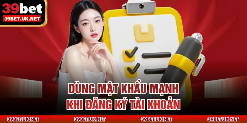 Dùng mật khẩu mạnh khi đăng ký tài khoản